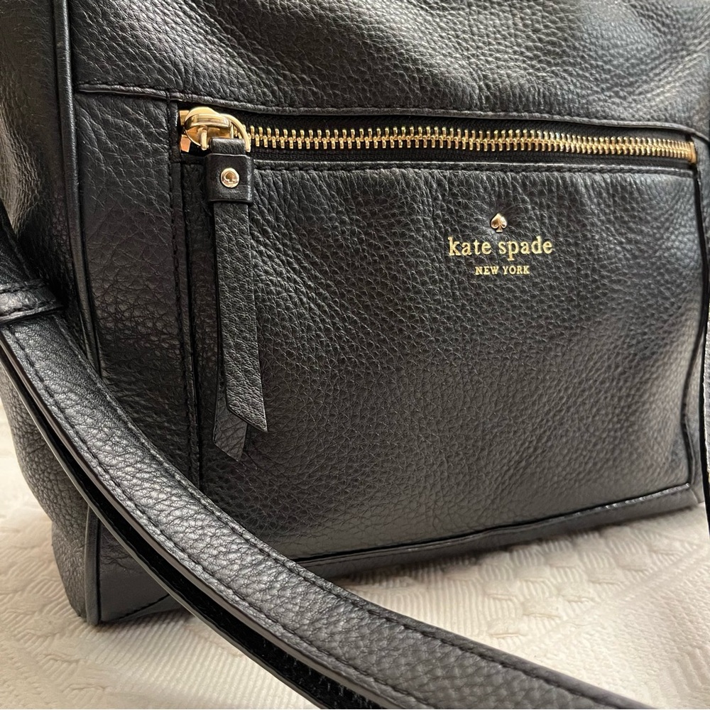 Kate Spade Black Pebbled 100% Cow Leather Crossbody Bag - Picture 5 of 15